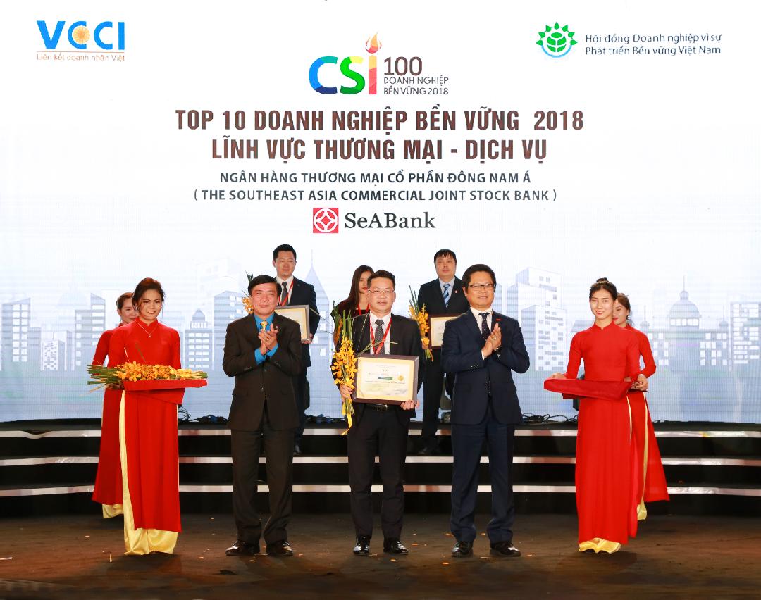 Seabank nằm trong top 10 doanh nghiệp bền vững Việt Nam