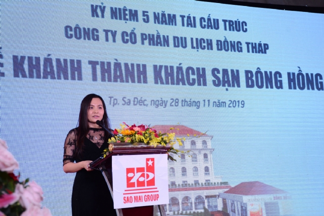 Tập đoàn Sao Mai kỷ niệm 5 năm tái cấu trúc Dong Thap Tourist và khánh thành khách sạn Bông Hồng